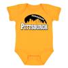 Xtreme Apparrel Pittsburgh Skyline Kid's Bodysuit for Football Fans (Gold, 12M) view 1