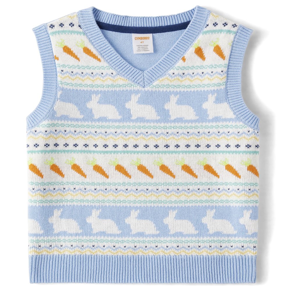 Gymboree,and Toddler Sweater Vest,Bunny Fairisle,3T