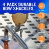 Premium Stainless Steel D-Ring Shackles, Marine Grade, 4-Pack, 1/4" Mini Bow or Clevis Anchor Shackle for Boat, Sailboat, Chain, Rigging Clasp view 2