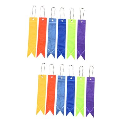 Sosoport 24pcs Reflective Keychain for Boys and Girls Adults Stylish Pendant Key Holders Fluorescent and High Visibility Reflective Backpack Strap