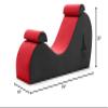 Avana Chakra Yoga Chaise - 2 Adjustable Headrests & Handles with Adjustable Straps, Micro-Velvet/Microloop, Red & Grey view 3