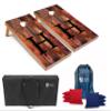 Tailgating Pros Monogrammed Red Cornhole Boards w/Ring Lights - 4'x2' Lightweight Cornhole Game- Includes LED Rings, Carrying Case, Set of 8 Corn Hole Bags & Tote view 1