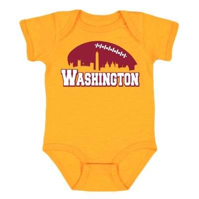 Xtreme Apparrel Washington Football Skyline Kid's Fan Bodysuit (Gold, 6M)