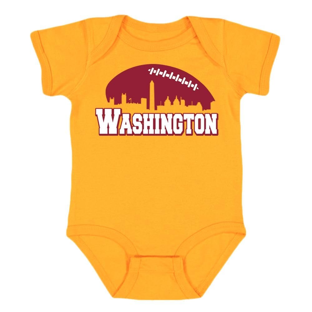 Xtreme Apparrel Washington Football Skyline Kid's Fan Bodysuit (Gold, 6M)