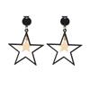 Trendy Star Clip on Earrings for Women Gold Silver Black Star Drop Earrings Double Star Non Piercing Ear Clip Birthday Party Jewelry Gifts for Women view 1