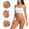 ADOVAKKER Women Underwear Cheeky Panties Stretch Lace Underpants for ladies Silky Nylon Sexy Briefs 5-pack B-XL view 4