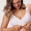 DELIMIRA Women's Front Closure Posture Wireless Back Support Full Coverage Bra Coconut White 40D view 3