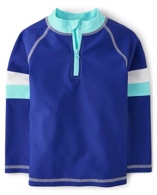 Gymboree,and Toddler Embroidered Long Sleeve Rashguard,Navy Narrows,3T
