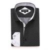 Alex Vando Mens Printed Dress Shirts Long Sleeve Regular Fit Button Down Shirt,Black 1218,XL view 1