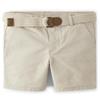 Gymboree,and Toddler Belted Twill Chino Shorts,Stone,7 view 1