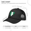 Wikjxiz Nigerian Flag of Nigeria Mesh Hat Trucker Hats Fashion Baseball Cap for Men Women Black Fishing Caps view 4