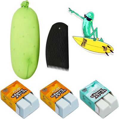 Kata Skateboarding Pickle Wax Remover & Sticky Bumps Wax Combo (1 Base Coat, 1 Warm Tropical Wax, 1 Warm Tropical Wax)