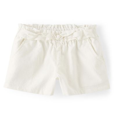 Gymboree,and Toddler Tie Front Linen Shorts,Simply White,5T