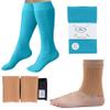 CRS Cross Ankle Gel Sleeves (2 Sleeves) and CRS Cross Figure Skating Socks (2 Pairs) Toe Loop Turquoise view 1