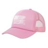 Wikjxiz Gun American Flag Mesh Hat Trucker Hats Cool Baseball Cap for Men Women Pink Fishing Caps view 1