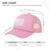 Wikjxiz Gun American Flag Mesh Hat Trucker Hats Cool Baseball Cap for Men Women Pink Fishing Caps view 4