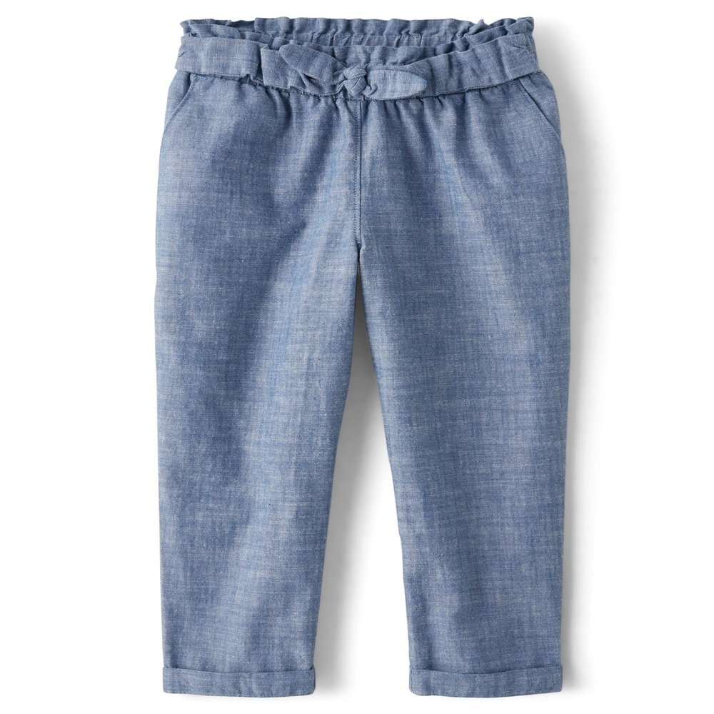 Gymboree,and Toddler Drawstring Linen Pants,Citrus Chambray,18-24 Months