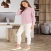 Allegra K Work Blouses for Women Stand Collar Long Sleeve Ruched Dressy Business Casual Work Shirt X-Large Pink view 3