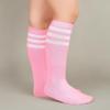 Century Star Toddler Soccer Socks for Girls Boys Baseball Socks Youth Softball Sock Kids Breathable Athletic Socks for Sports 2 Pair Pink White & Rose White 9-12 Years view 2