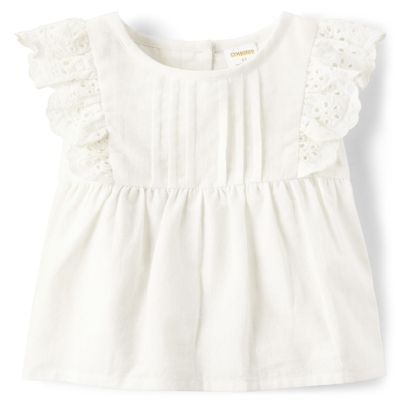 Gymboree,and Toddler Short Sleeve Woven Shirts,Simply White,2T