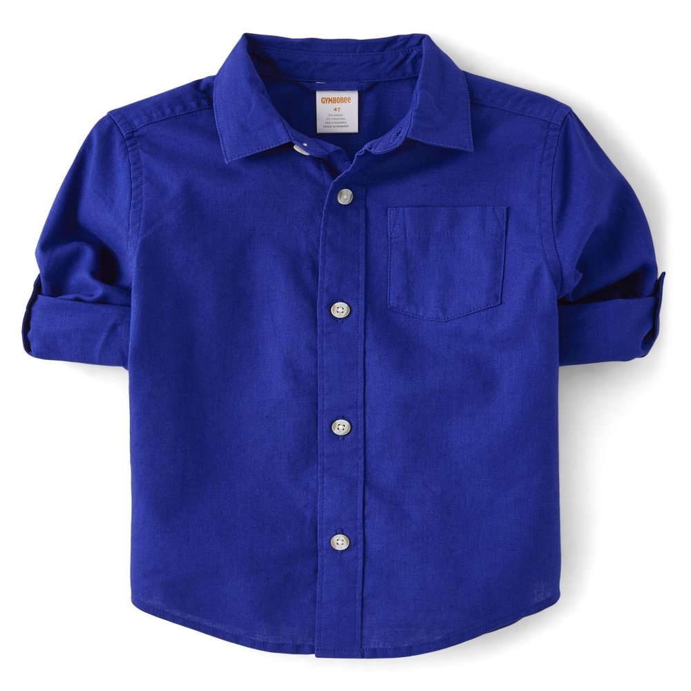 Gymboree,and Toddler Long Sleeve Button Up Shirts,Navy Narrows,6