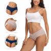 ADOVAKKER Women Underwear Cheeky Panties Stretch Lace Underpants for ladies Silky Nylon Sexy Briefs 5-pack A-S view 4