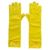 Fepdiu Little Girls Princess Glove Kid Glove Toddler Dress Up Gloves Girls Satin Gloves for Halloween Costume Party Birthday Princess Cosplay (Yellow) view 1