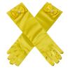 Fepdiu Little Girls Princess Glove Kid Glove Toddler Dress Up Gloves Girls Satin Gloves for Halloween Costume Party Birthday Princess Cosplay (Yellow) view 2