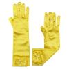 Fepdiu Little Girls Princess Glove Kid Glove Toddler Dress Up Gloves Girls Satin Gloves for Halloween Costume Party Birthday Princess Cosplay (Yellow) view 4