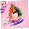 Kisangel 4pcs Spring Coil Key Ring Tether with Clip Flexible Anti-lost Lanyard for Daily Use Random Colors Durable Material for Keychain Outdoor Activities view 2