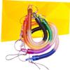 Kisangel 4pcs Spring Coil Key Ring Tether with Clip Flexible Anti-lost Lanyard for Daily Use Random Colors Durable Material for Keychain Outdoor Activities view 3