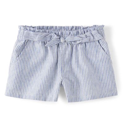 Gymboree,and Toddler Tie Front Linen Shorts,Boy Thats Blue,10