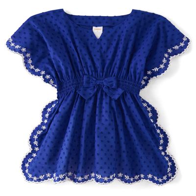 Gymboree,and Toddler Short Sleeve Coverup,Navy Narrows,6
