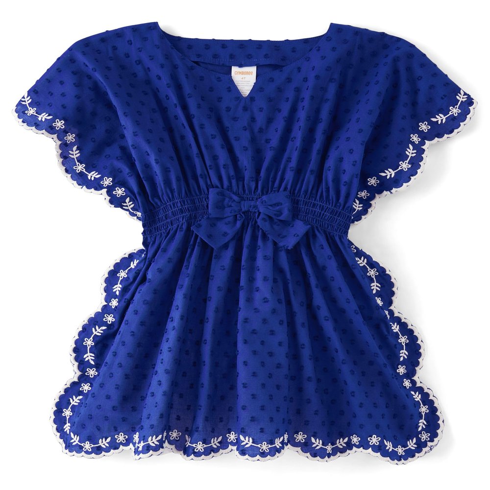 Gymboree,and Toddler Short Sleeve Coverup,Navy Narrows,6