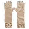 Fepdiu Little Girls Princess Glove Kid Glove Toddler Dress Up Gloves Girls Satin Gloves for Halloween Costume Party Birthday Princess Cosplay (Champagne) view 1