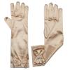 Fepdiu Little Girls Princess Glove Kid Glove Toddler Dress Up Gloves Girls Satin Gloves for Halloween Costume Party Birthday Princess Cosplay (Champagne) view 4