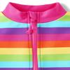 Gymboree,and Toddler Long Sleeve Rashguard One Piece Swimsuit,Rainbow Stripe,12-18 Months view 2