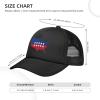 Wikjxiz USA Map American Flag Mesh Hat Dad Hats Adjustable Baseball Cap for Men Women Black Fishing Caps view 4