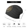 All Seeing Mystic Eye in Masonic Compass Beanie Hat Men Skull Cap Women Slouchy Hat Stocking Hat Knitted Hat Black view 4