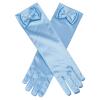 Fepdiu Little Girls Princess Glove Kid Glove Toddler Dress Up Gloves Girls Satin Gloves for Halloween Costume Party Birthday Princess Cosplay (Light Blue) view 2