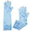 Fepdiu Little Girls Princess Glove Kid Glove Toddler Dress Up Gloves Girls Satin Gloves for Halloween Costume Party Birthday Princess Cosplay (Light Blue) view 4