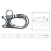 DBMIMPORTERS Marine Boat 2" Rope Sheet Snap Shackle Rope 1,000 Lbs WLL Stainless Steel T316 view 4