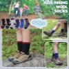 DOSKONI Kids Merino Wool Hiking Socks Boys Girls Toddlers Winter Warm Thick Thermal Cushion Crew Gift Socks 6 Pairs Wool Socks B,4-7 Year Old view 2