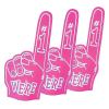 Cansybil 3 Pcs 18 Inch Giant Foam Fingers, We're Number 1 Finger Foam Fingers, Cheerleader Foam Hands - Designed for All Kinds of Sports Events, Games, Schools and stadiums. (3, Pink) view 1