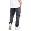 THWEI Cargo Pants for Men Casual Drawstring Joggers Cotton Work Sweatpants Multi Pockets Grey M view 3
