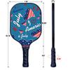 KOALEIU Custom Pickleballs Paddle Set with Your Design Picture Text Logo, Set of 2 Paddles with 4 Balls and 1 Portable Carry Bag, Senior Gifts for Family, Chocolate view 2