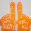 Cansybil 3 Pcs 18 Inch Giant Foam Fingers, We're Number 1 Finger Foam Fingers, Cheerleader Foam Hands - Designed for All Kinds of Sports Events, Games, Schools and stadiums. (3, Orange) view 2