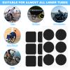 26Pcs Bike Tire Patch Repair Kit, Round Inner Tube Patch Kit Rectangular Bike Tire Patch Kit Self Adhesive Patch Kit with Metal Rasps, Bicycle Tire Patch Kit for Inflatable Rubber Flat Tire Repair view 3