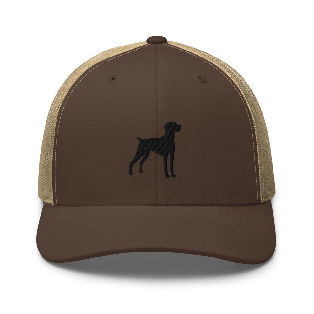 Vizsla Trucker hat, Embroidered Unisex hat, Vizsla dad hat, Vizsla mom Gifts, Black Embroidery.