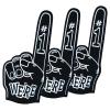 Cansybil 3 Pcs 18 Inch Giant Foam Fingers, We're Number 1 Finger Foam Fingers, Cheerleader Foam Hands - Designed for All Kinds of Sports Events, Games, Schools and stadiums. (3, Black)